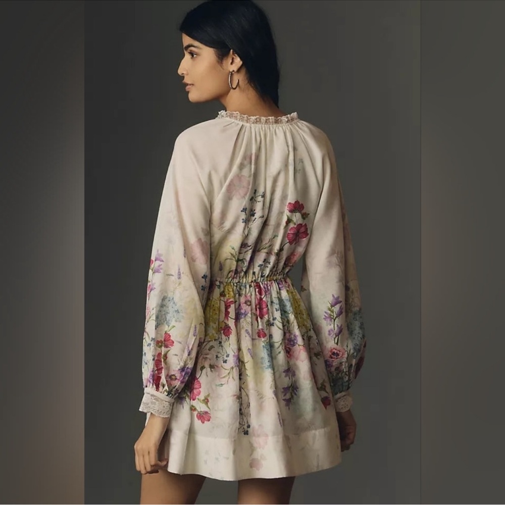 Anthropologie Let Me Be V-Neck A-Line Mini Dress - Picture 3 of 13
